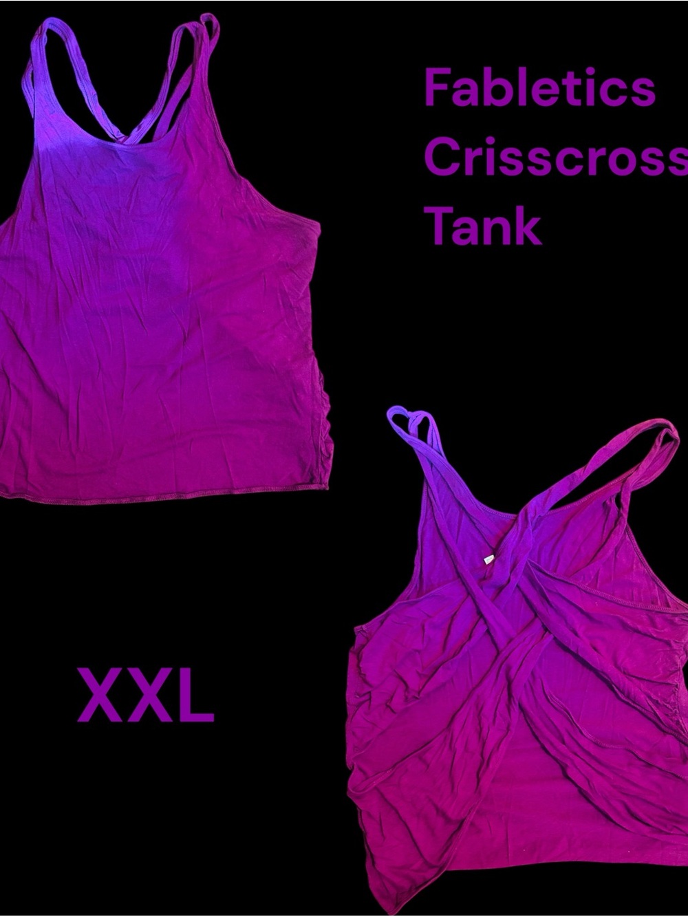 Fabletics Magenta Crisscross Tank Top XXL